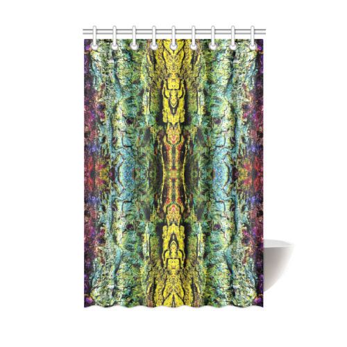 Abstract, Yellow Green, Purple, Shower Curtain 48"x72"