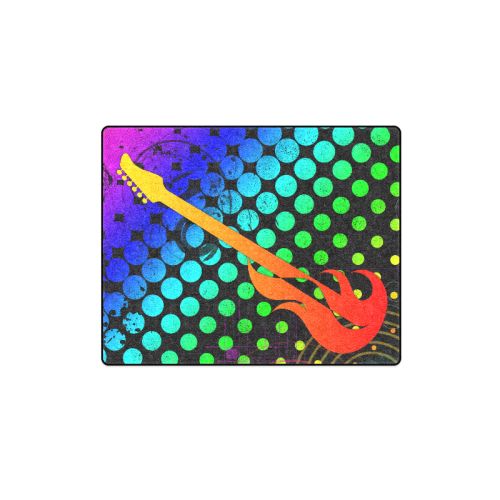 Fire Guitar Pop Art by ArtformDesigns Blanket 40"x50"