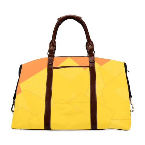 Yellow Abstract Octogonlal Classic Travel Bag (Model 1643)