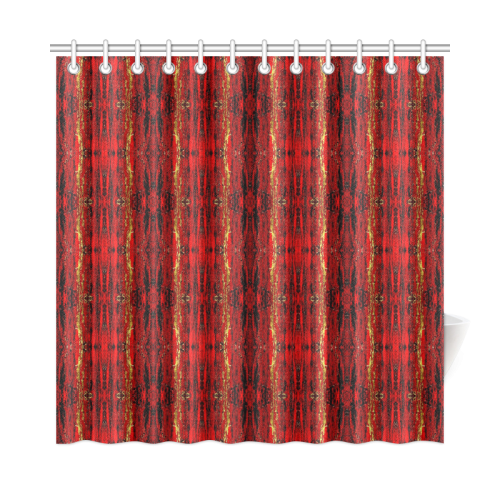 Red Gold, Old Oriental Pattern Shower Curtain 72"x72"