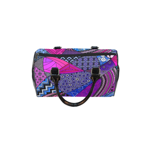 Pink Purple Blue Tangles by ArtformDesigns Boston Handbag (Model 1621)