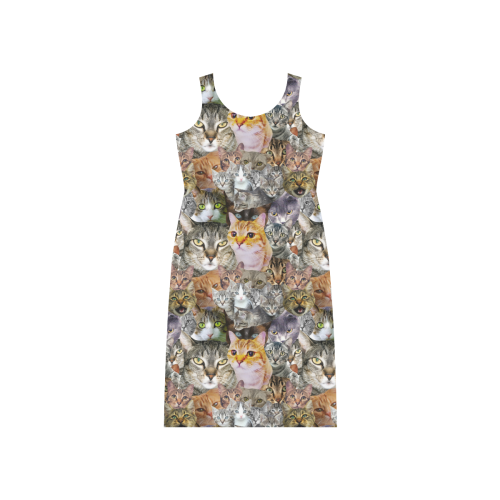 Cats Phaedra Sleeveless Open Fork Long Dress (Model D08)