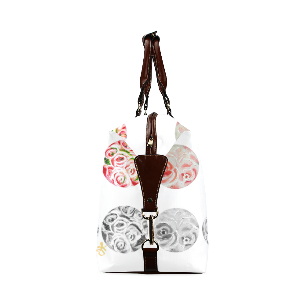 Rose Cream Cones in a row Classic Travel Bag (Model 1643)