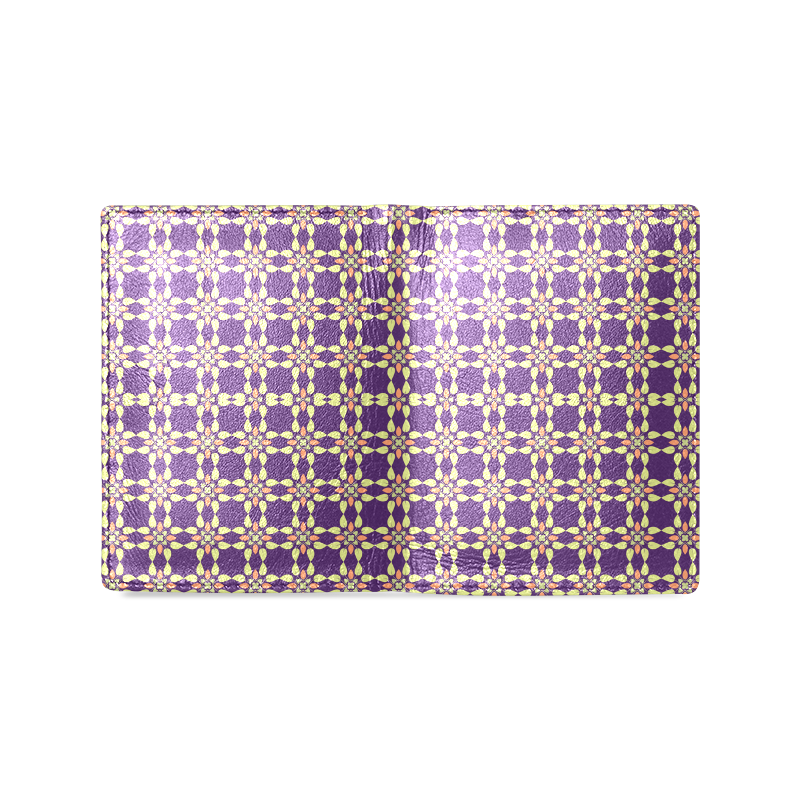 Purple Men's Leather Wallet (Model 1612)