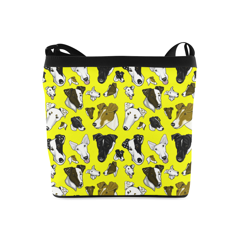 smooth fox terrier yellow Crossbody Bags (Model 1613)