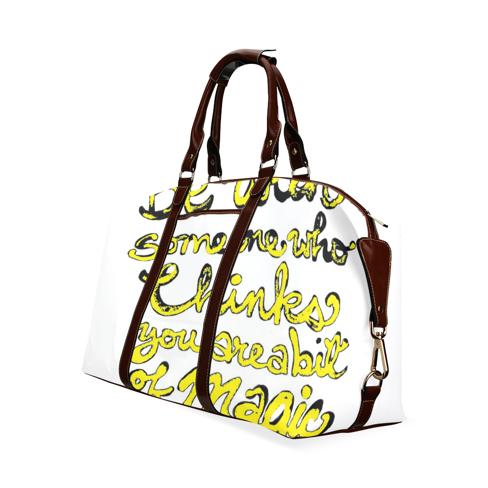 Be with someone yellow Classic Travel Bag (Model 1643)