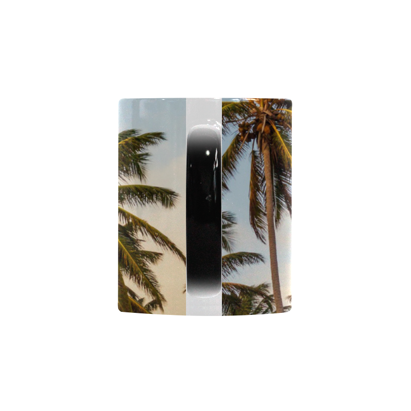 Chilling Tropical Palm Trees Blue Sky Scene Custom Morphing Mug