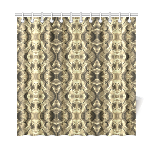 Gold Fabric Pattern Design Shower Curtain 72"x72"