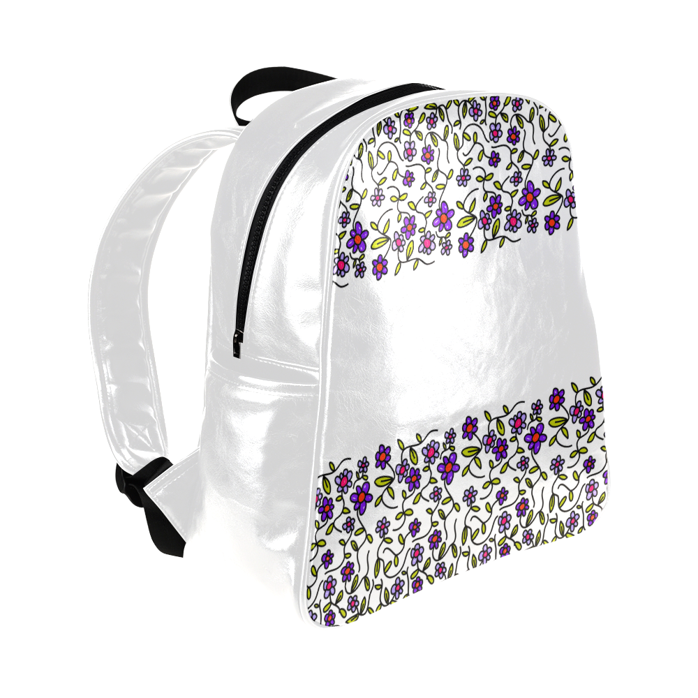Floral Multi-Pockets Backpack (Model 1636)