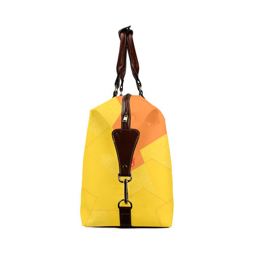 Yellow Abstract Octogonlal Classic Travel Bag (Model 1643)