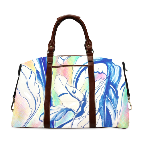 Blue Succulent Colorful Classic Travel Bag (Model 1643)