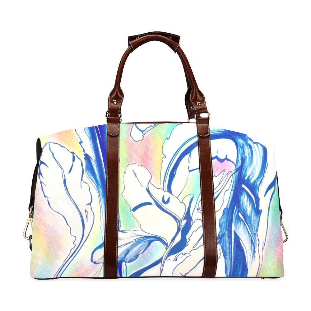 Blue Succulent Colorful Classic Travel Bag (Model 1643)