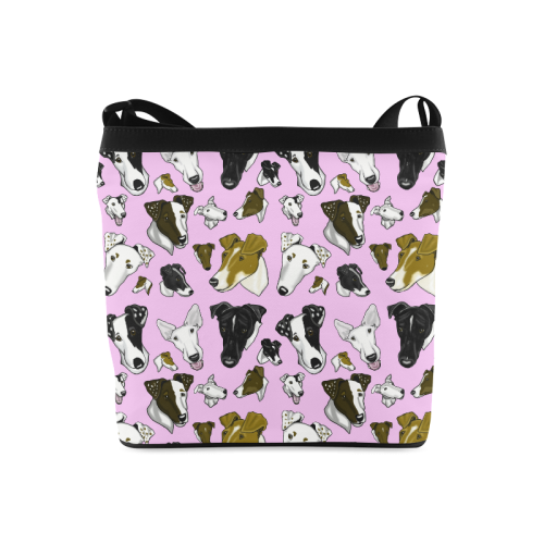Smooth fox Terrier Pink Crossbody Bags (Model 1613)