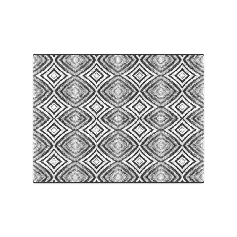 black and white diamond pattern Blanket 50"x60"