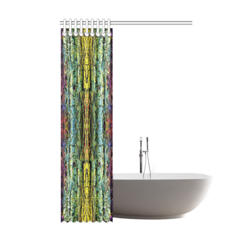 Abstract, Yellow Green, Purple, Shower Curtain 48"x72"