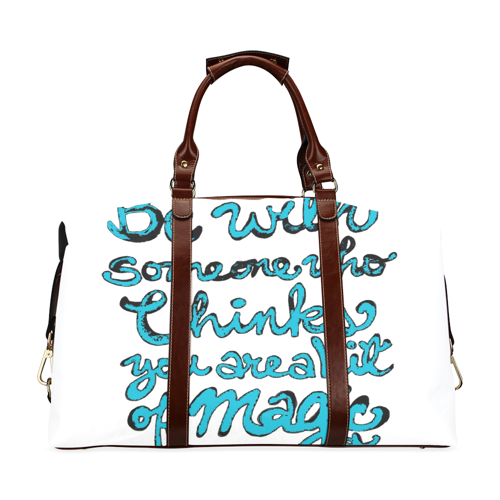 Be with someone teal Classic Travel Bag (Model 1643)