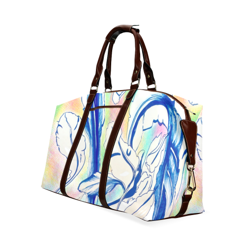 Blue Succulent Colorful Classic Travel Bag (Model 1643)