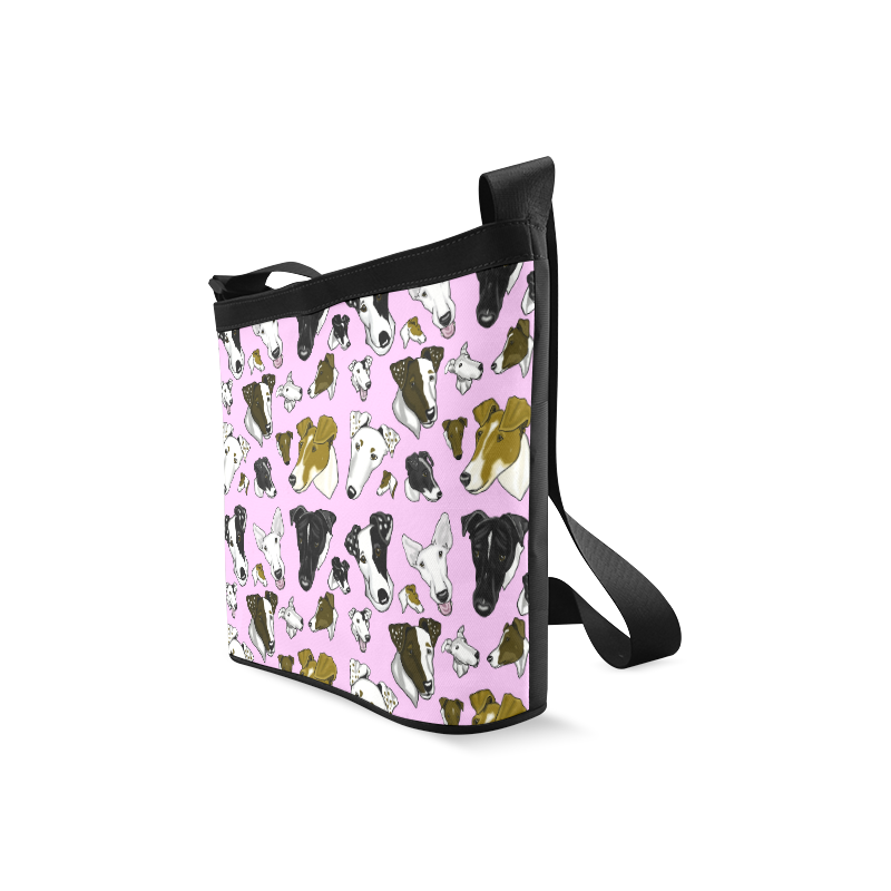 Smooth fox Terrier Pink Crossbody Bags (Model 1613)