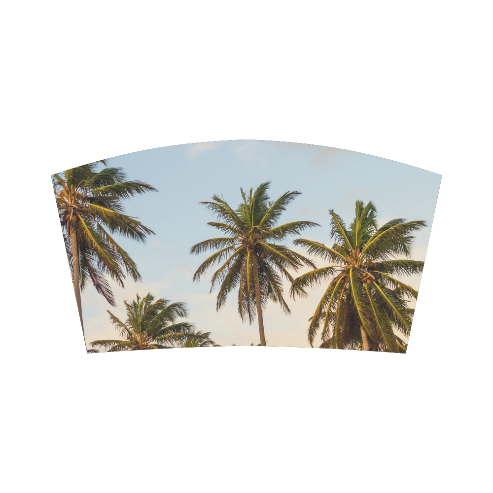 Chilling Tropical Palm Trees Blue Sky Scene Bandeau Top