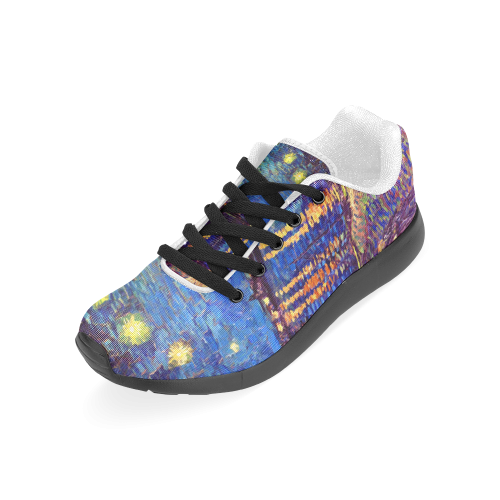 Van Gogh Starry Night Over Rhone Women’s Running Shoes (Model 020)