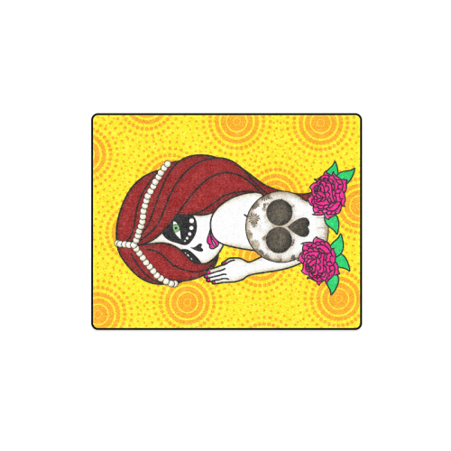 Sugar Skull Girl by ArtformDesigns Blanket 40"x50"