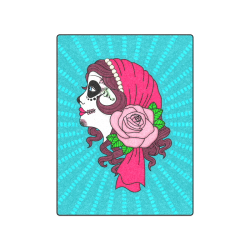 Gypsy Woman Tattoo Sugar Skull by ArtformDesigns Blanket 50"x60"