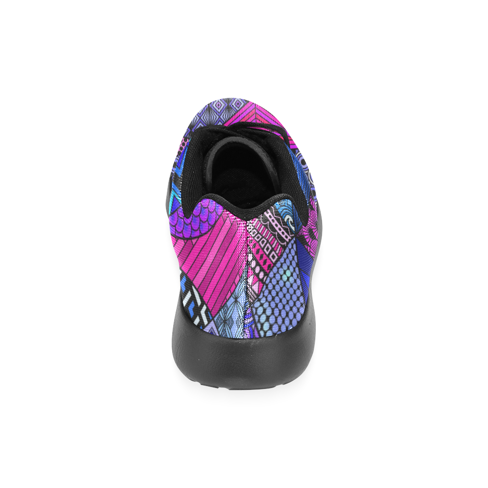 Pink Purple Blue Tangles by ArtformDesigns Women’s Running Shoes (Model 020)