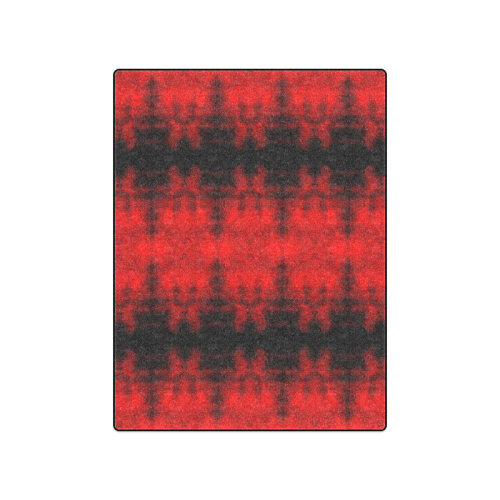 Red Black Gothic Pattern Blanket 50"x60"