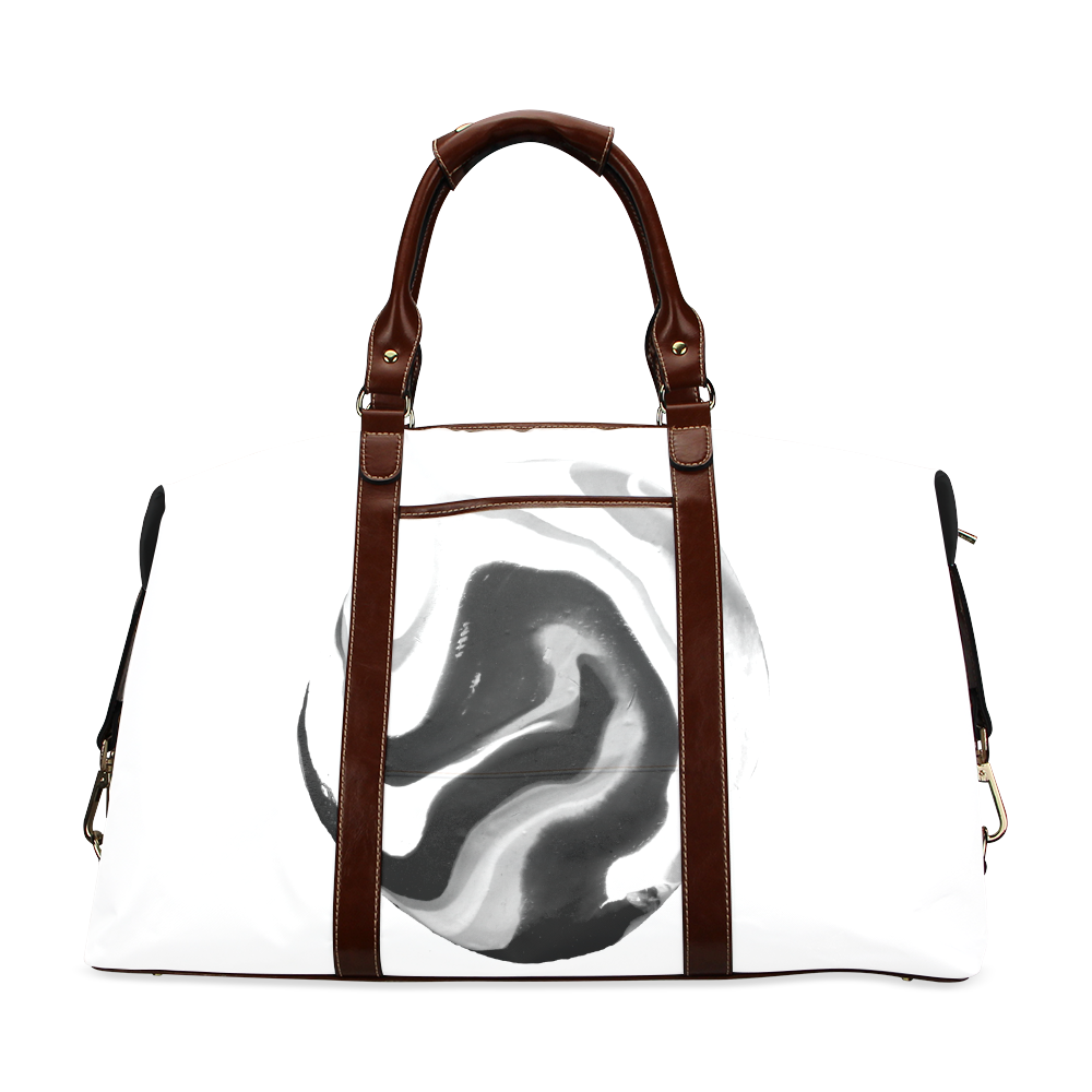 If On A Winter's Night A Traveller Black and White Classic Travel Bag (Model 1643)