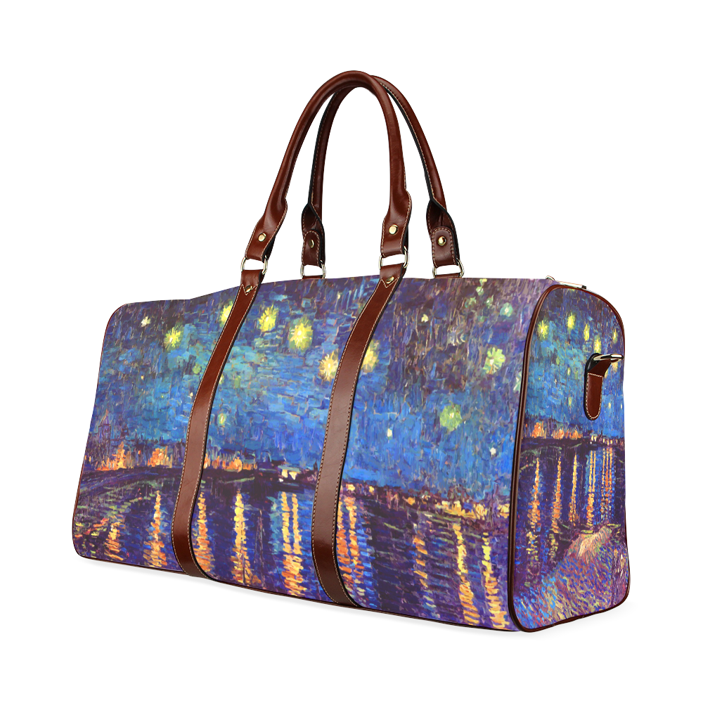 Van Gogh Starry Night Over Rhone Waterproof Travel Bag/Large (Model 1639)