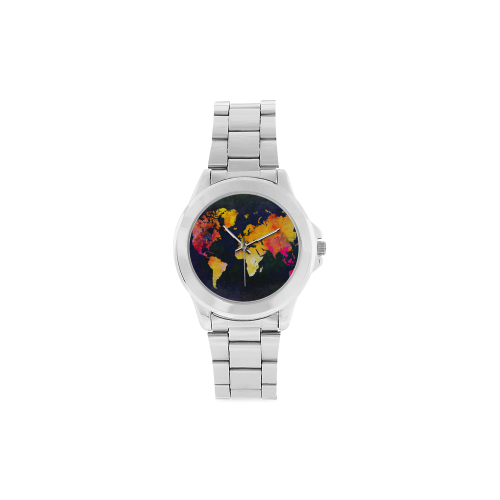 world map 31 Unisex Stainless Steel Watch(Model 103)