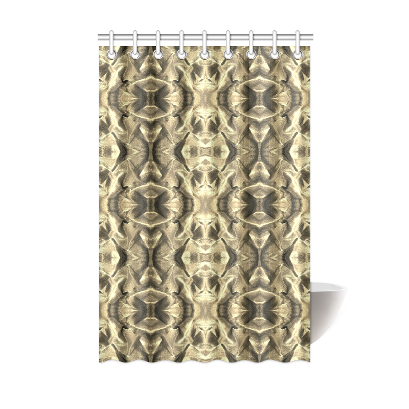 Gold Fabric Pattern Design Shower Curtain 48"x72"