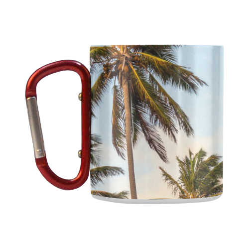 Chilling Tropical Palm Trees Blue Sky Scene Classic Insulated Mug(10.3OZ)