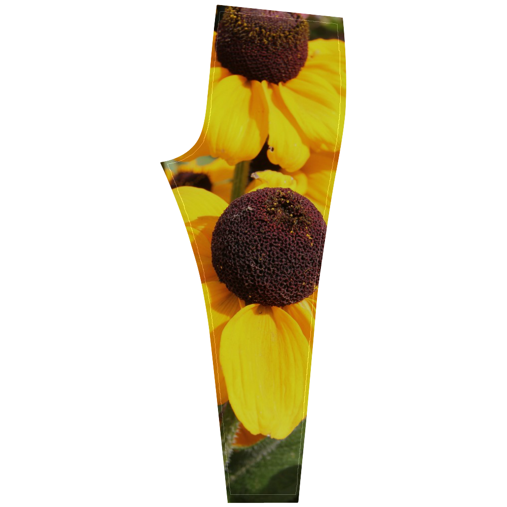Yellow Flowers Cassandra Women's Leggings (Model L01)