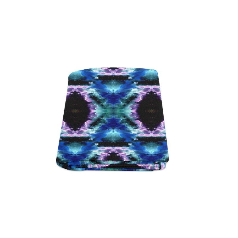 Blue, Light Blue, Metallic Diamond Pattern Blanket 50"x60"
