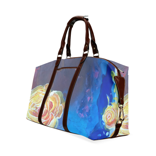 Mad Lucy's Golden Roses Classic Travel Bag (Model 1643)