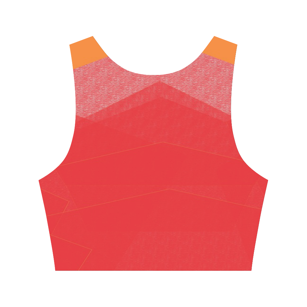 Sunset Mountain Women's Crop Top (Model T42)