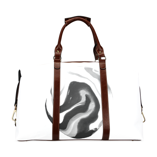 If On A Winter's Night A Traveller Black and White Classic Travel Bag (Model 1643)