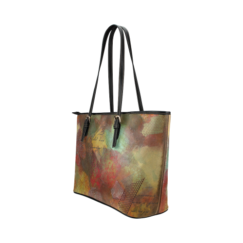 "OCTOPUS' GARDEN"-LEATHER TOTE Leather Tote Bag/Large (Model 1651)
