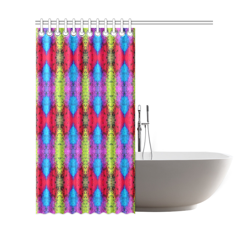 Colorful Painting Goa Pattern Shower Curtain 69"x70"