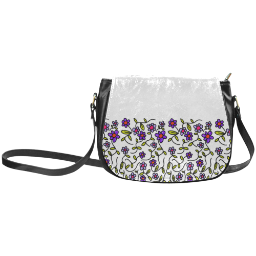 Floral Classic Saddle Bag/Small (Model 1648)