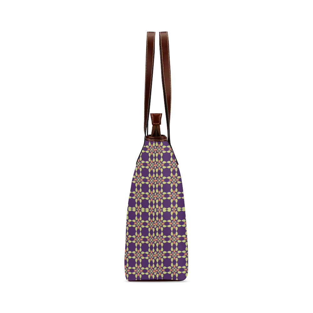 Purple Shoulder Tote Bag (Model 1646)