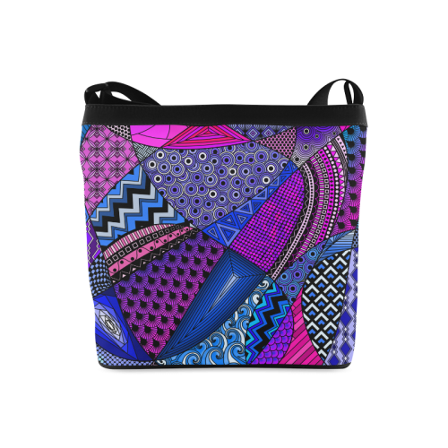 Pink Purple Blue Tangles by ArtformDesigns Crossbody Bags (Model 1613)