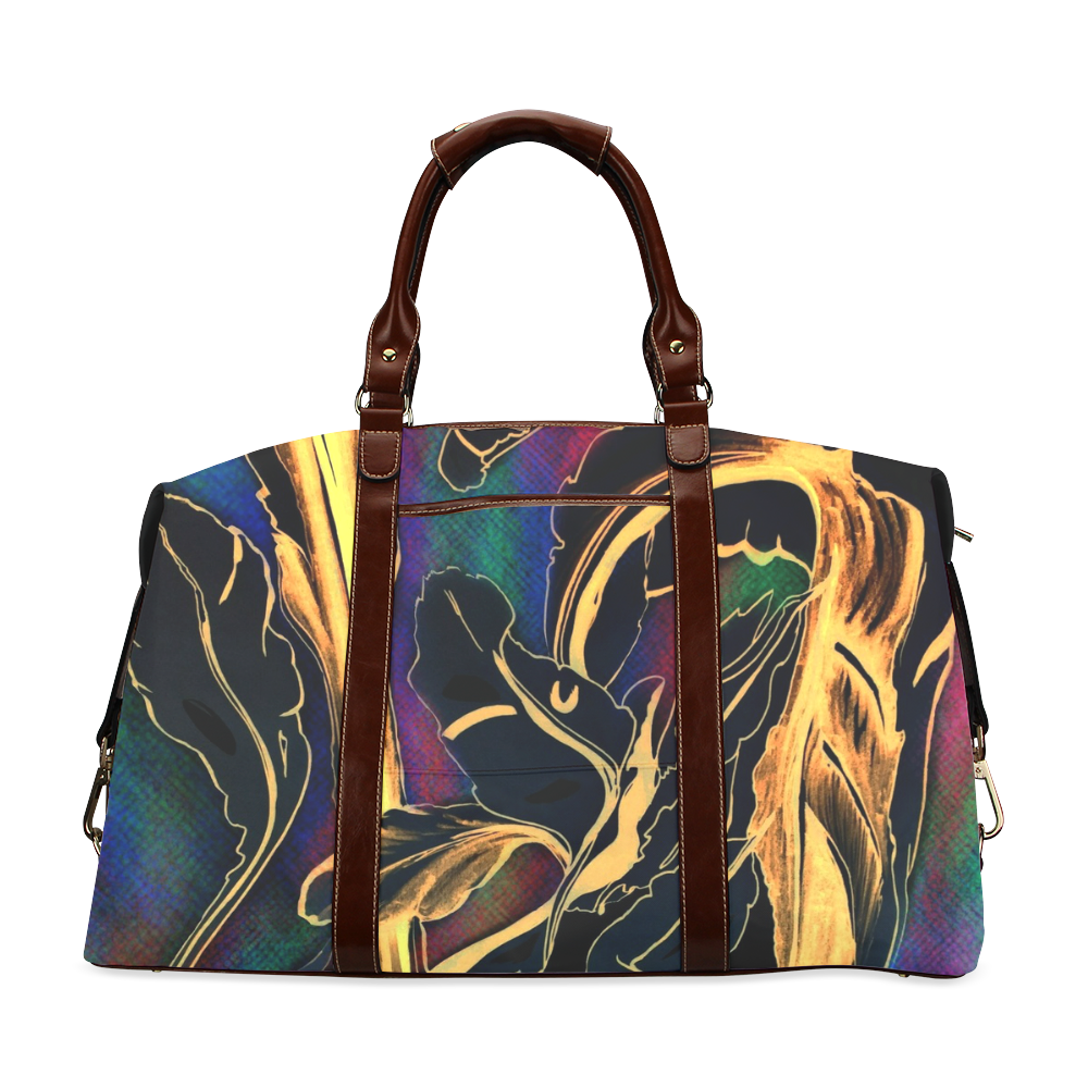 Blue Succulent Colorful Classic Travel Bag (Model 1643)