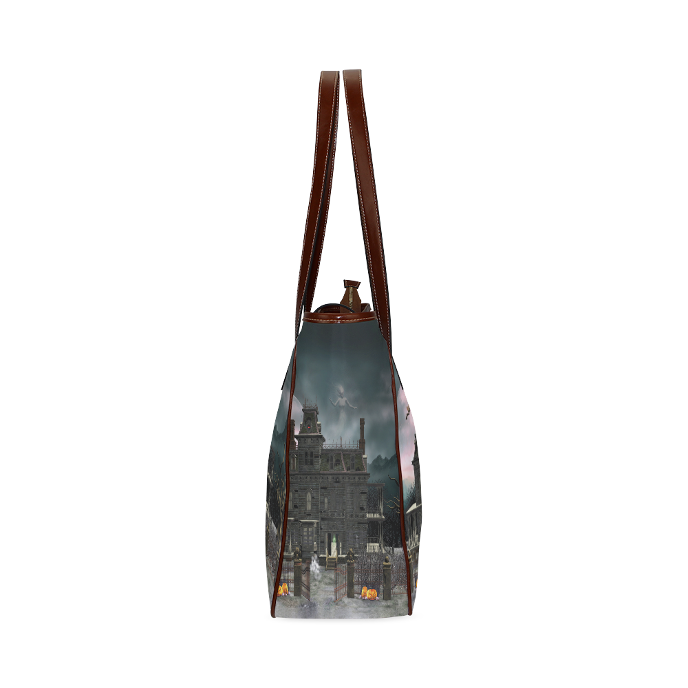 A creepy darkness halloween haunted house Classic Tote Bag (Model 1644)
