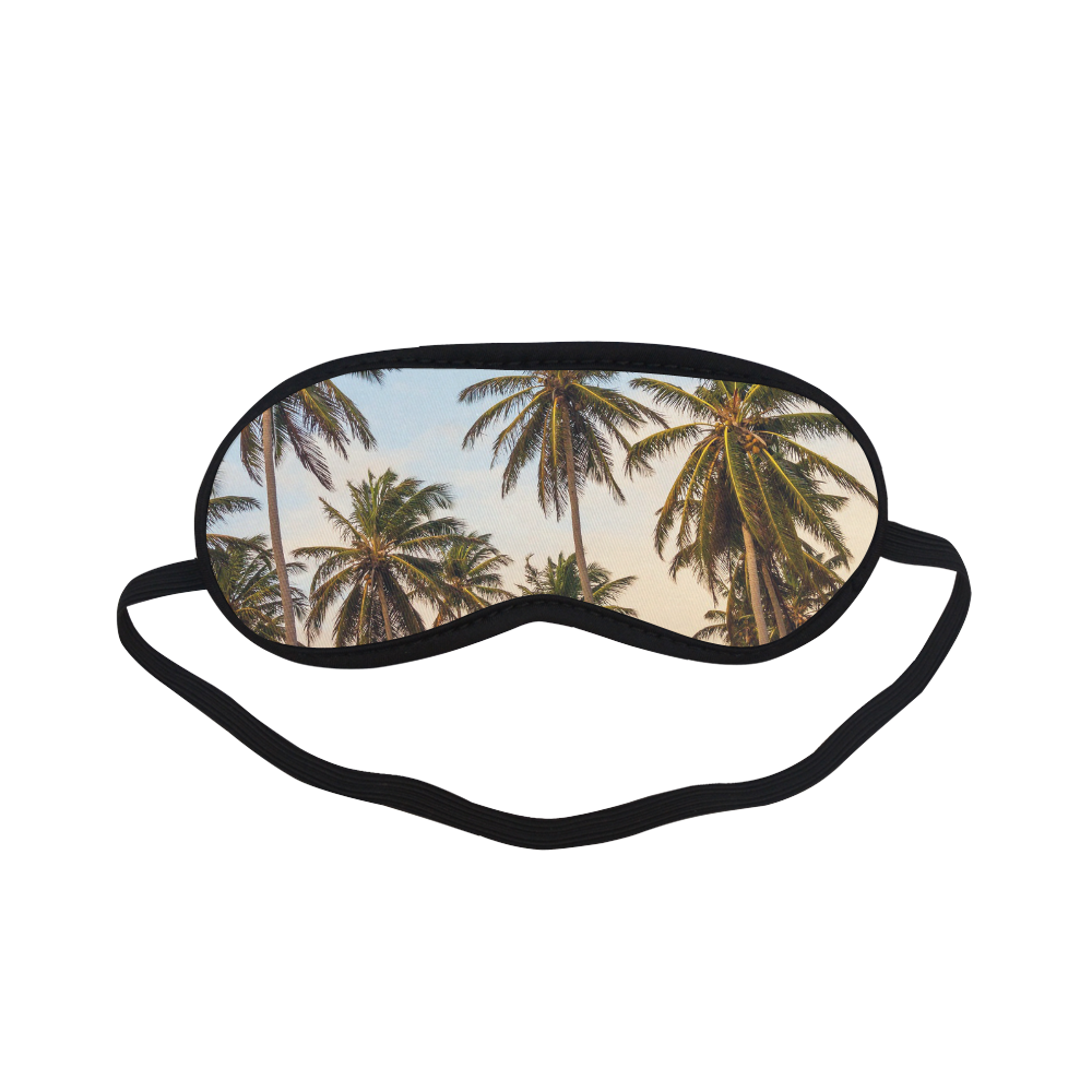 Chilling Tropical Palm Trees Blue Sky Scene Sleeping Mask