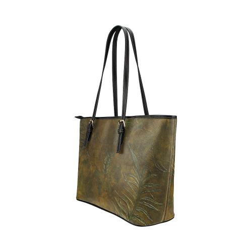 "PARADISE LOST"-LEATHER TOTE Leather Tote Bag/Large (Model 1651)