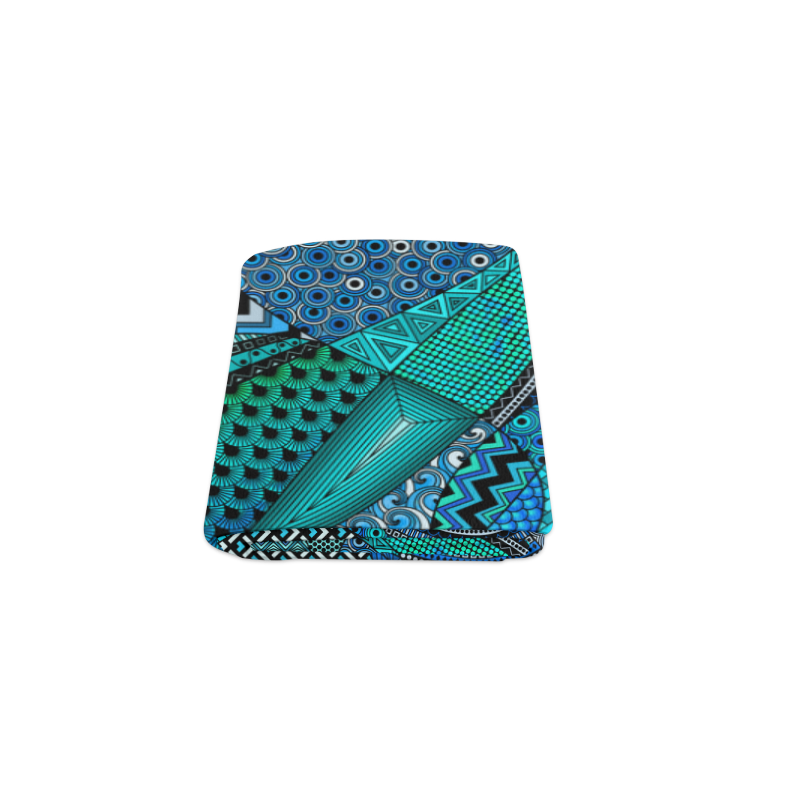 Blue Green Tangles by ArtformDesigns Blanket 40"x50"