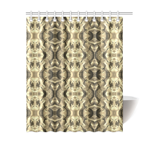 Gold Fabric Pattern Design Shower Curtain 60"x72"