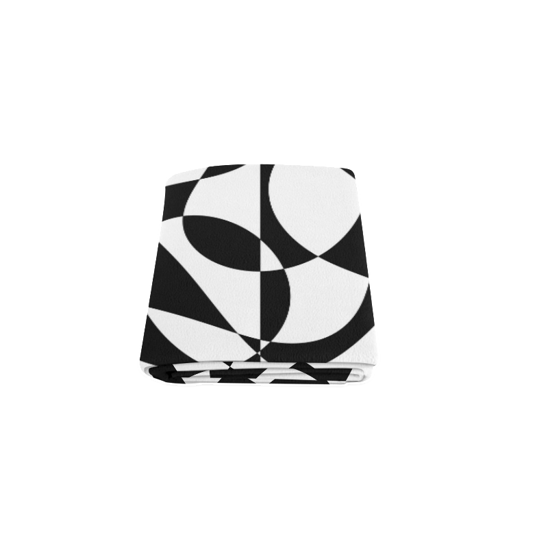 Black and White Retro Abstract by ArtformDesigns Blanket 40"x50"